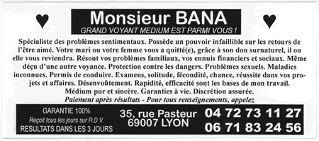 Monsieur BANA, Lyon