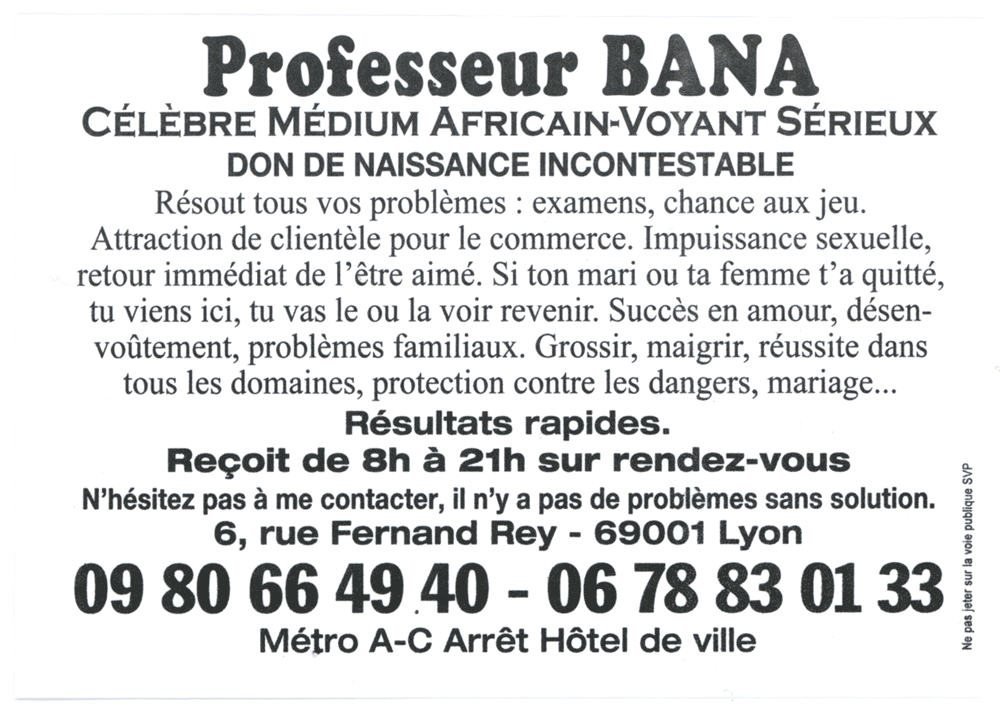 Professeur BANA, Lyon