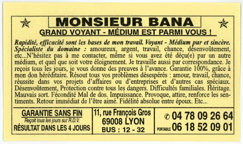 Monsieur BANA, Lyon