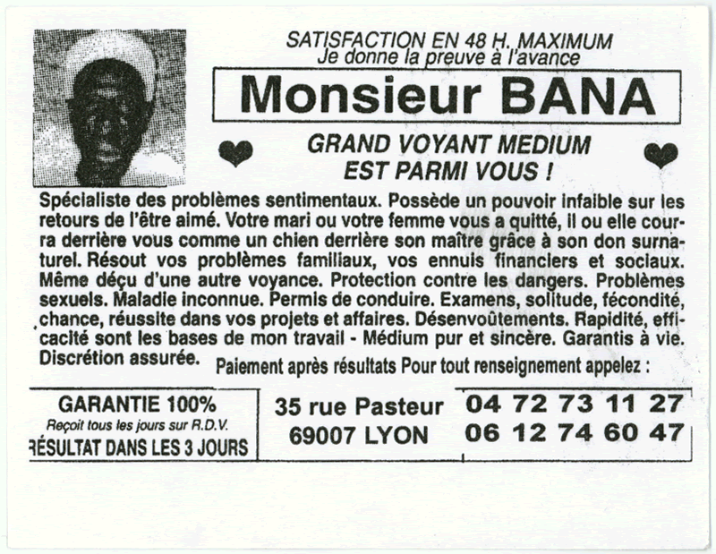 Monsieur BANA, Lyon