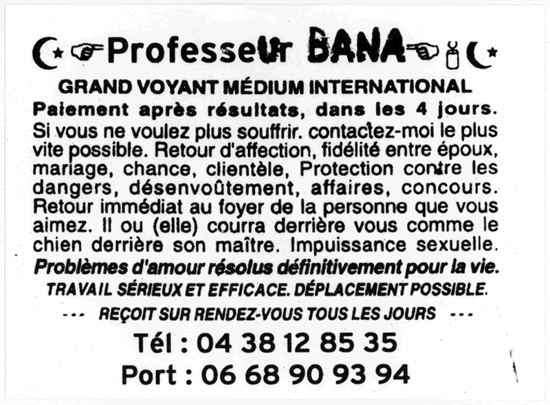Professeur BANA, Grenoble