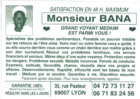 Monsieur BANA, Lyon