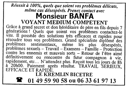 Cliquez pour voir la fiche dtaille de BANFA