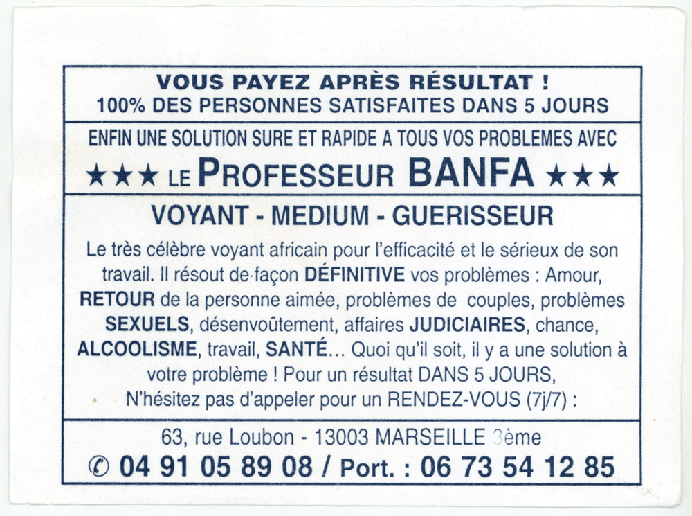 Professeur BANFA, Marseille