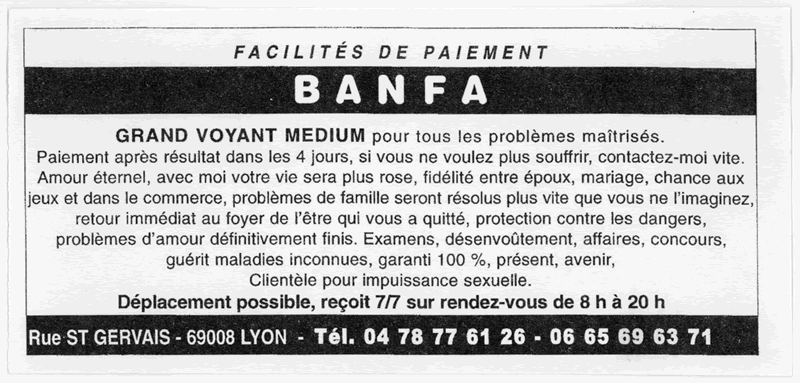 Cliquez pour voir la fiche dtaille de BANFA