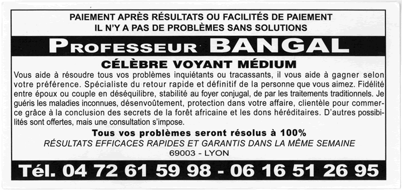 Professeur BANGAL, Lyon