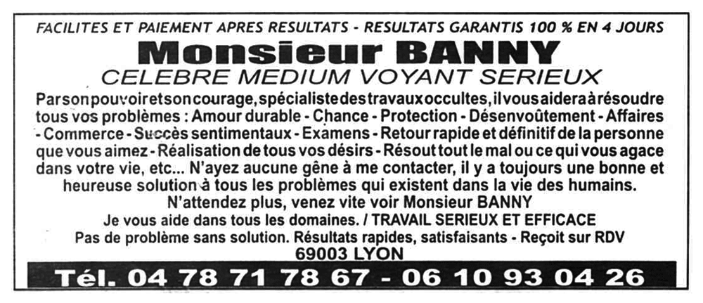 Cliquez pour voir la fiche détaillée de BANNY