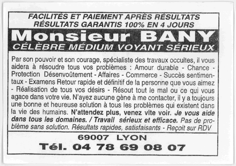 Monsieur BANY, Lyon