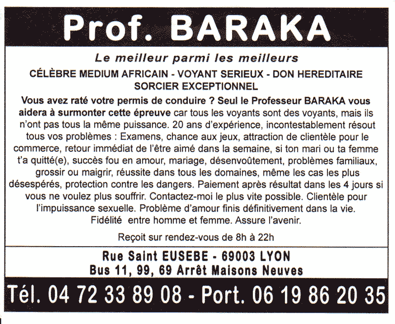 Professeur BARAKA, Lyon