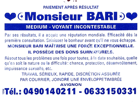 Monsieur BARI, Avignon