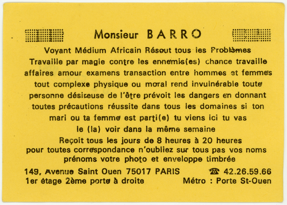 Monsieur BARRO, Paris