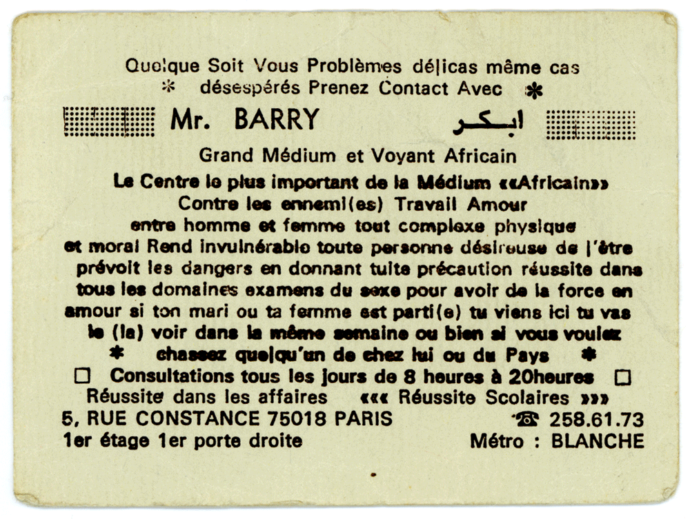Monsieur BARRY, Paris