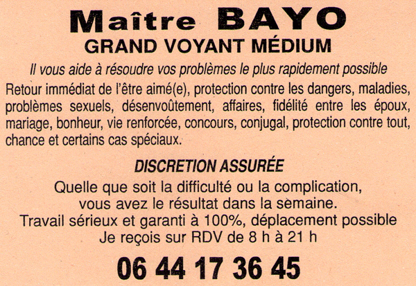 Cliquez pour voir la fiche dtaille de BAYO