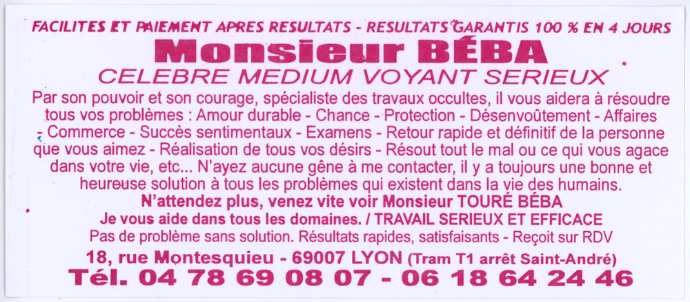 Monsieur BÉBA, Lyon
