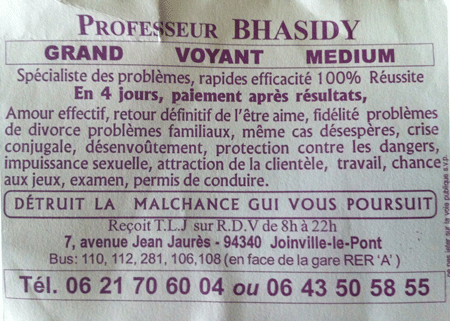Professeur BHASIDY, Val de Marne