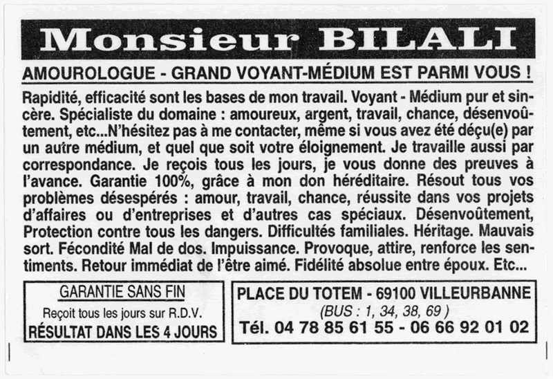 Monsieur BILALI, Villeurbanne