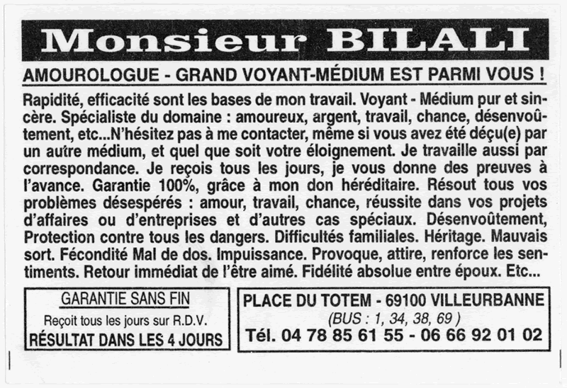 Cliquez pour voir la fiche dtaille de BILALI