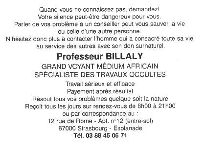 Cliquez pour voir la fiche dtaille de BILLALY