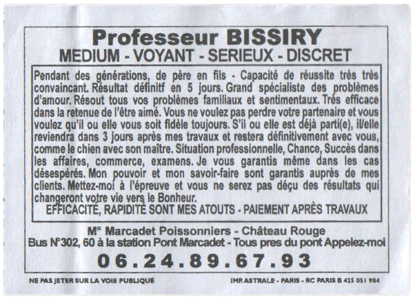 Cliquez pour voir la fiche dtaille de BISSIRY