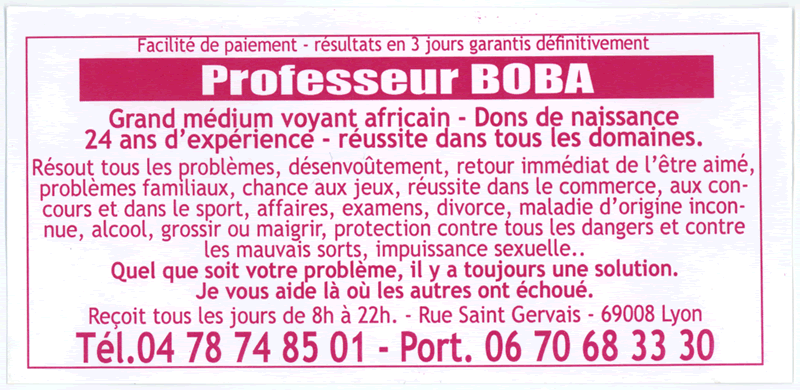 Cliquez pour voir la fiche dtaille de BOBA