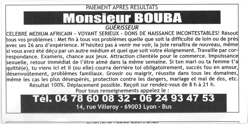 Cliquez pour voir la fiche dtaille de BOUBA