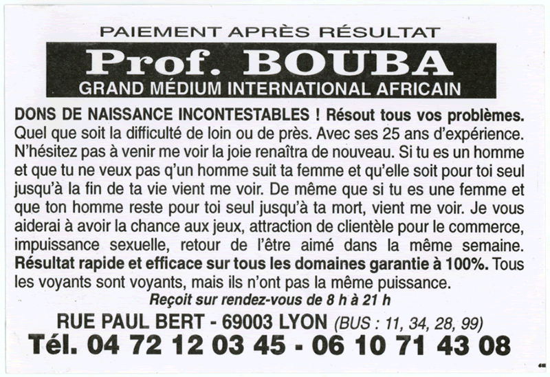 Professeur BOUBA, Lyon