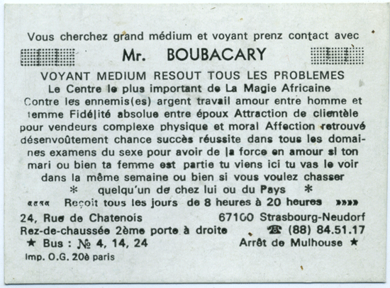 Monsieur BOUBACARY, Strasbourg