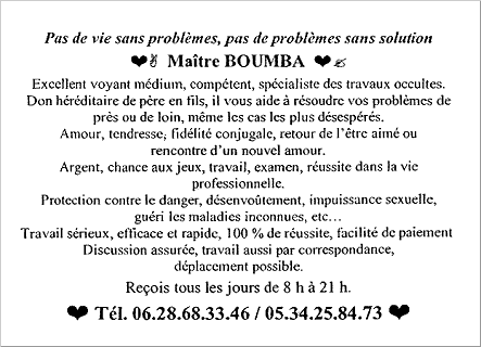 Matre BOUMBA, Toulouse