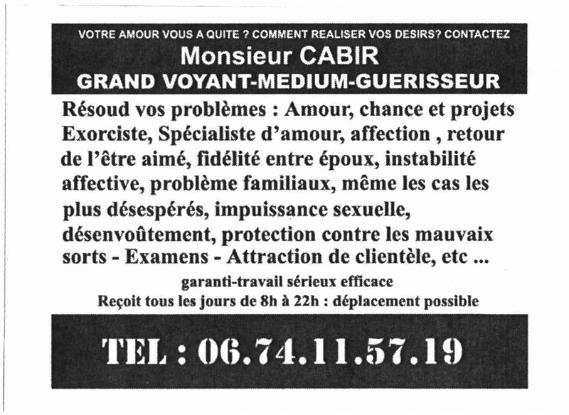 Monsieur CABIR, (indtermin)