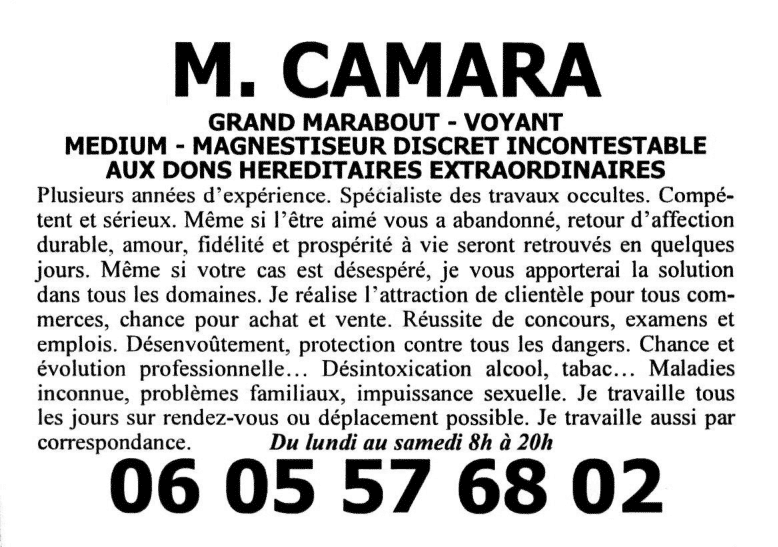 Cliquez pour voir la fiche dtaille de CAMARA