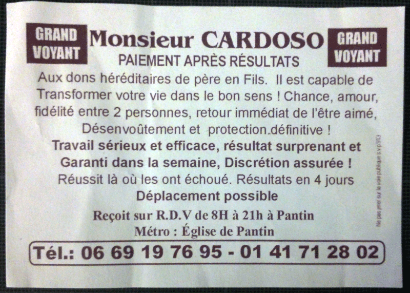 Monsieur CARDOSO, Seine St Denis