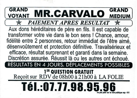 Cliquez pour voir la fiche dtaille de CARVALO