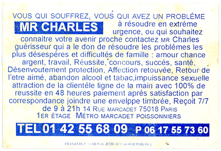 Monsieur CHARLES, Paris