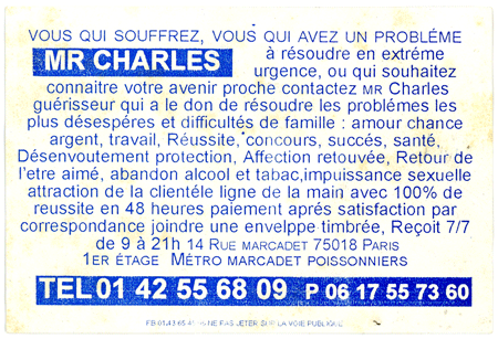 Cliquez pour voir la fiche dtaille de CHARLES