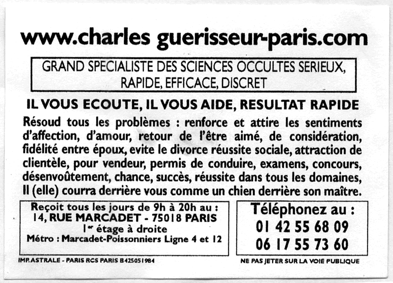 Cliquez pour voir la fiche dtaille de charles guerisseur-paris.com