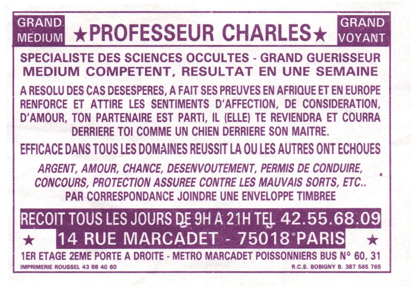 Professeur CHARLES, Paris