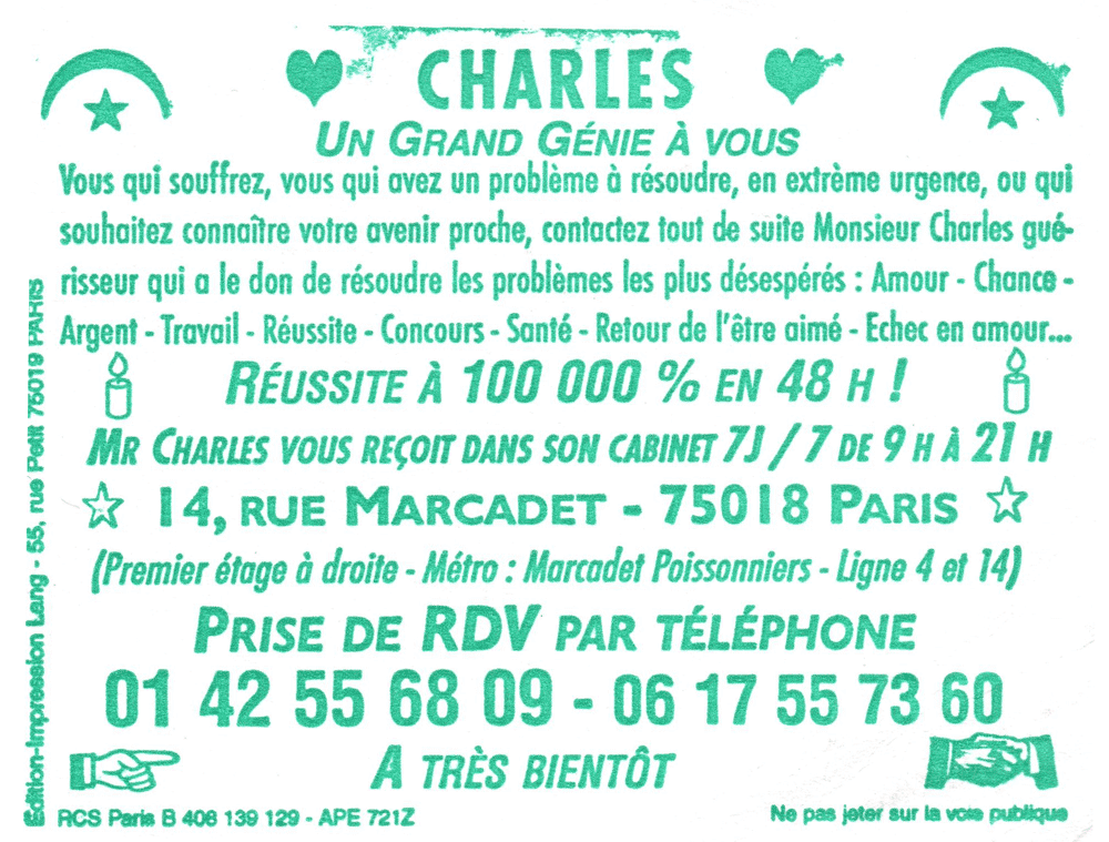 Cliquez pour voir la fiche dtaille de CHARLES