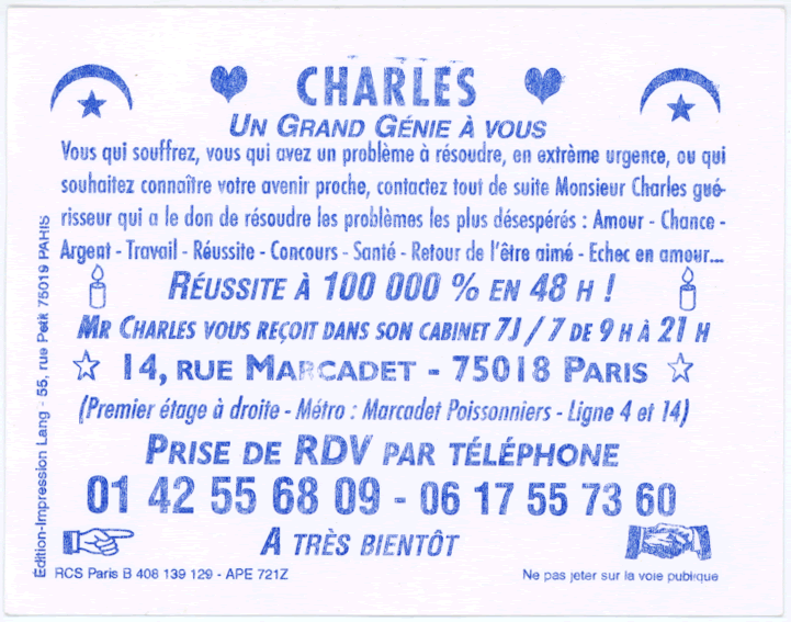 Cliquez pour voir la fiche dtaille de CHARLES