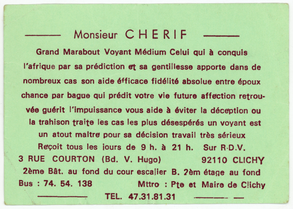 Monsieur CHERIF, Hauts de Seine