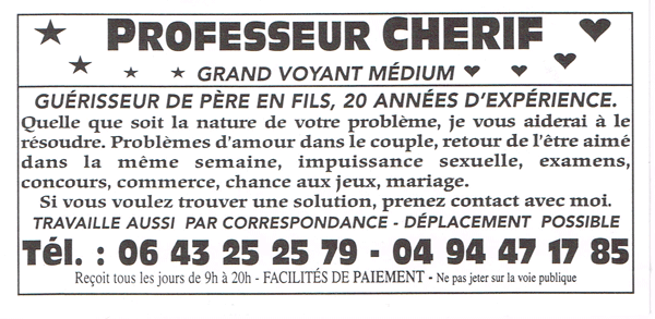 Professeur CHERIF, (indtermin)