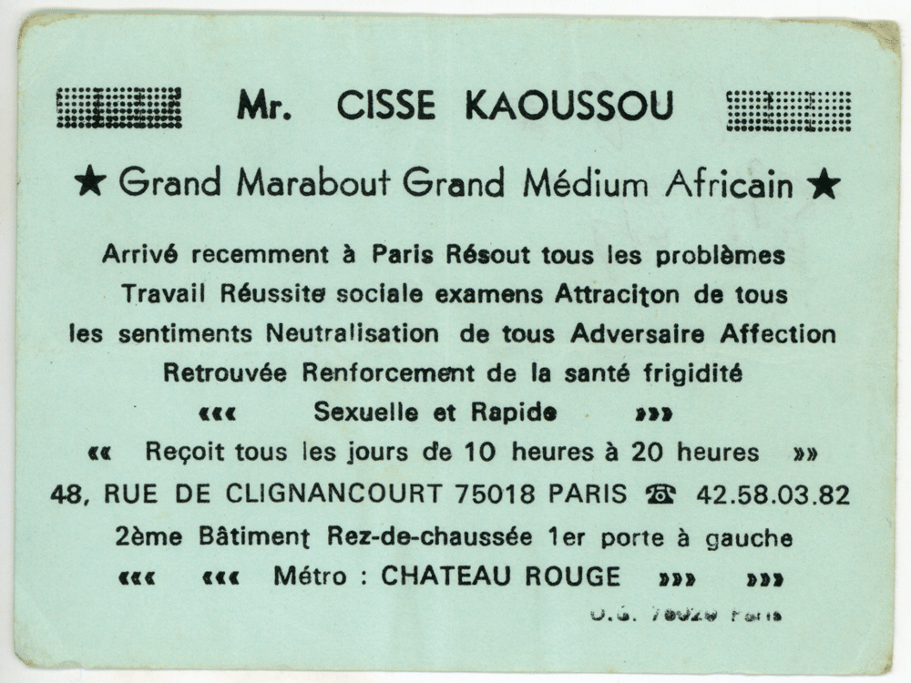 Monsieur CISSE KAOUSSOU, Paris