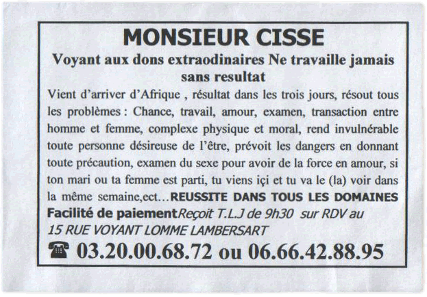 Monsieur CISSE, Nord