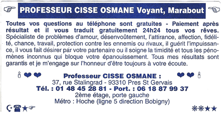 Cliquez pour voir la fiche dtaille de CISSE OSMANE