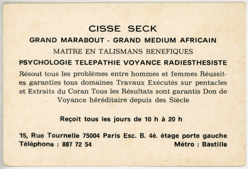  CISSE SECK, Paris
