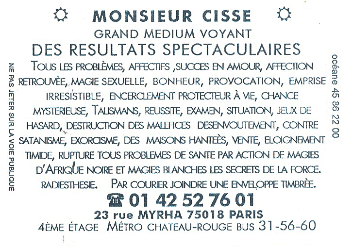Monsieur CISSE, Paris
