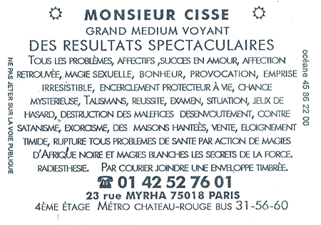 Monsieur CISSE, Paris