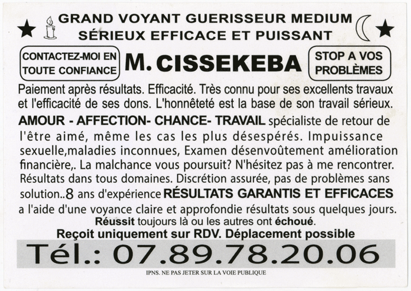 Cliquez pour voir la fiche dtaille de CISSEKEBA