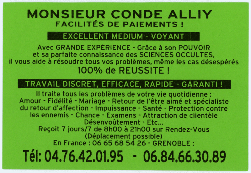 Cliquez pour voir la fiche détaillée de CONDE ALLIY
