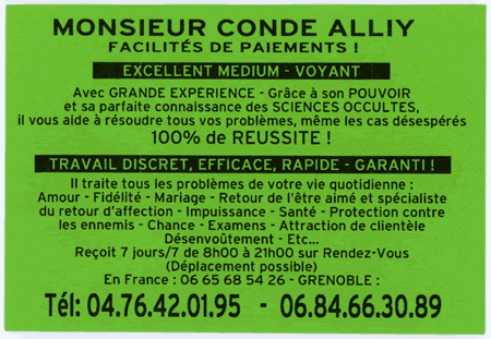 Monsieur CONDE ALLIY, Grenoble