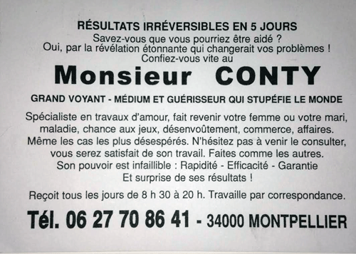 Monsieur CONTY, Hérault, Montpellier